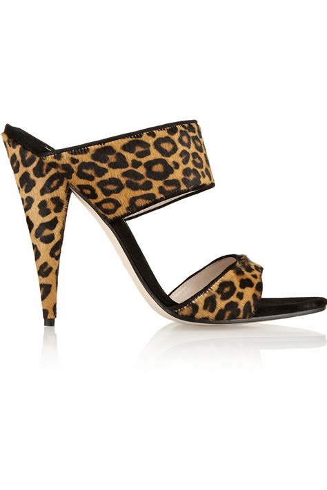 miu miu leopard mules|Miu Miu Leopard.